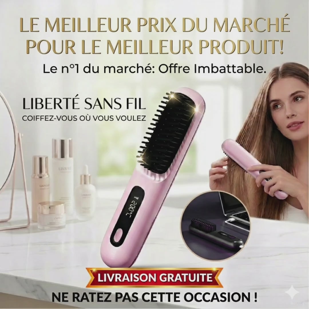Brosse Lissante Chauffante Professionnelle